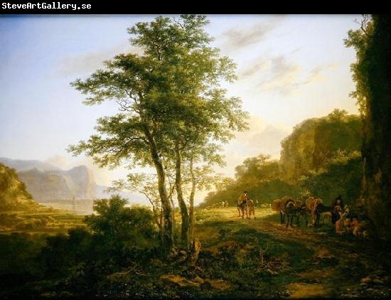 Jan Both Italianate Landscape with travellers